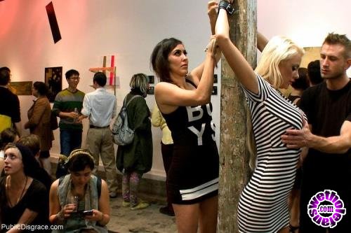 PublicDisgrace/Kink - Courtney Taylor - Fuckable Art! Big titted blonde fucked in a crowded gallery (SD/360p/404 MB)