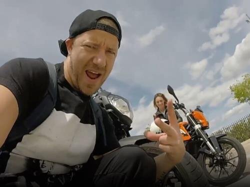 Porn - Owiaks - Best Public Flashing Sex Blowjob with Cum Swallow Naked on Motorcycle (FullHD/1080p/943 MB)