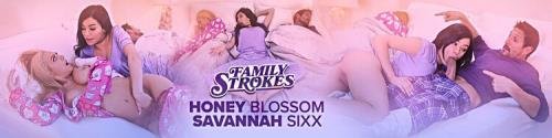FamilyStrokes / TeamSkeet - Savannah Sixx & Honey Blossom - My Step Parents Seduced Me (HD/720p/980.3 MB)
