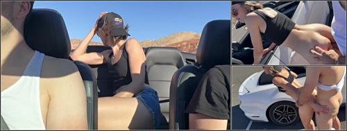 ModelsPorn - Serenity Cox - Wife Fucked Spit Roasted By Two Guys And Receives Creampie On Public Road In The Nevada Desert (FullHD/1080p/269 MB)