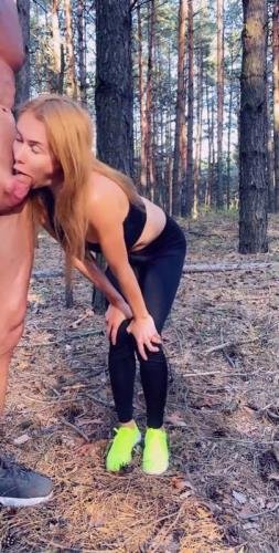 Onlyfans - Naughty Blonde Gets Fucked Hard In The Forest In Both Holes And Cum Drips (SD/1080p/206 MB)