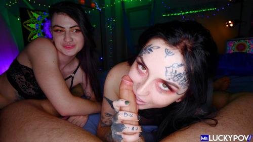 MrLuckyPOV - Honey Milk, Lydia Black  Watching Her Tatted Big Tit Girlfriend Get Fucked (FullHD/1080p/2.49 GB)